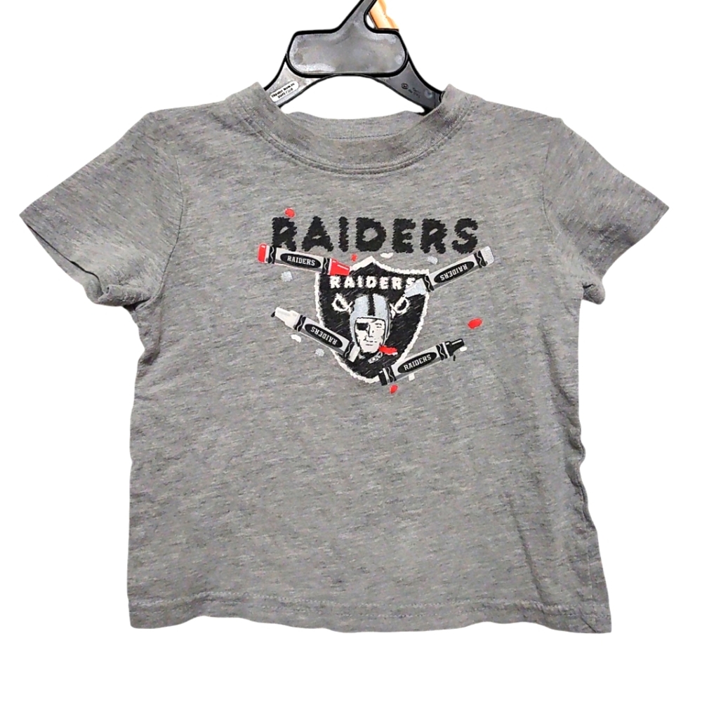 NFL Gray Unisex Raiders Graphic T-Shirt 24Months